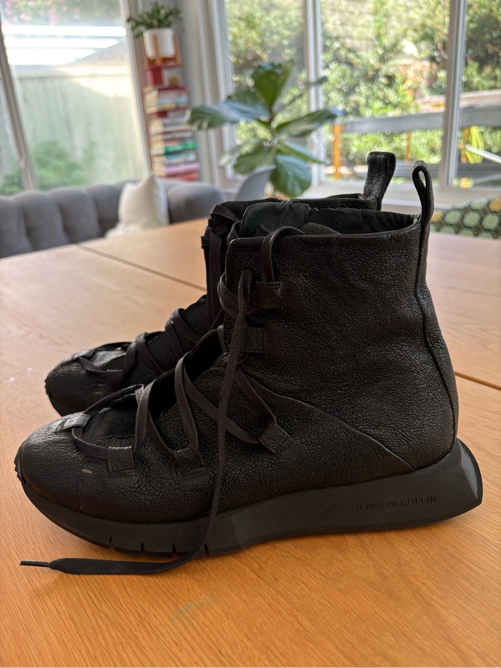 Black Lace-Up Women’s Boots — Sporty High-Top Design
